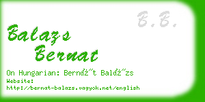 balazs bernat business card